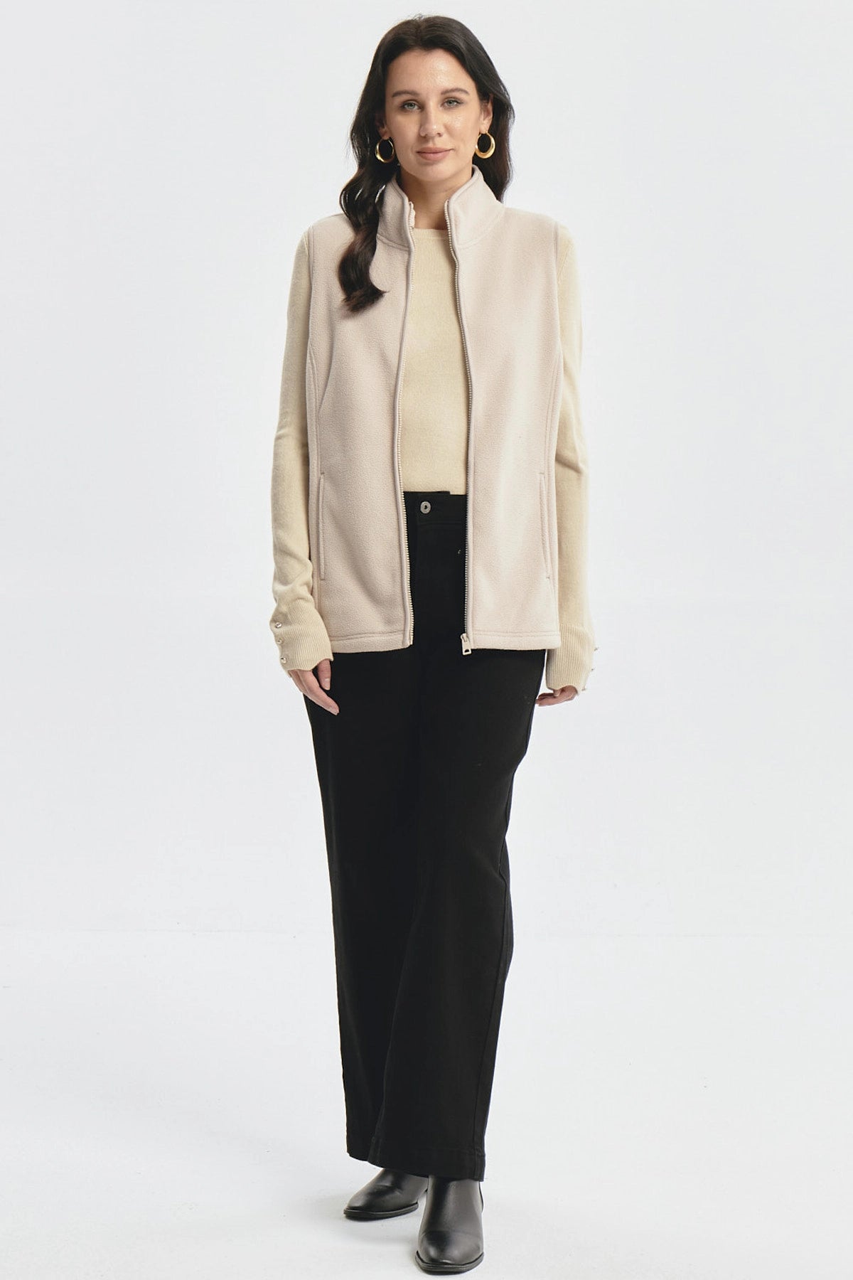 Polar Mujer Básico Beige