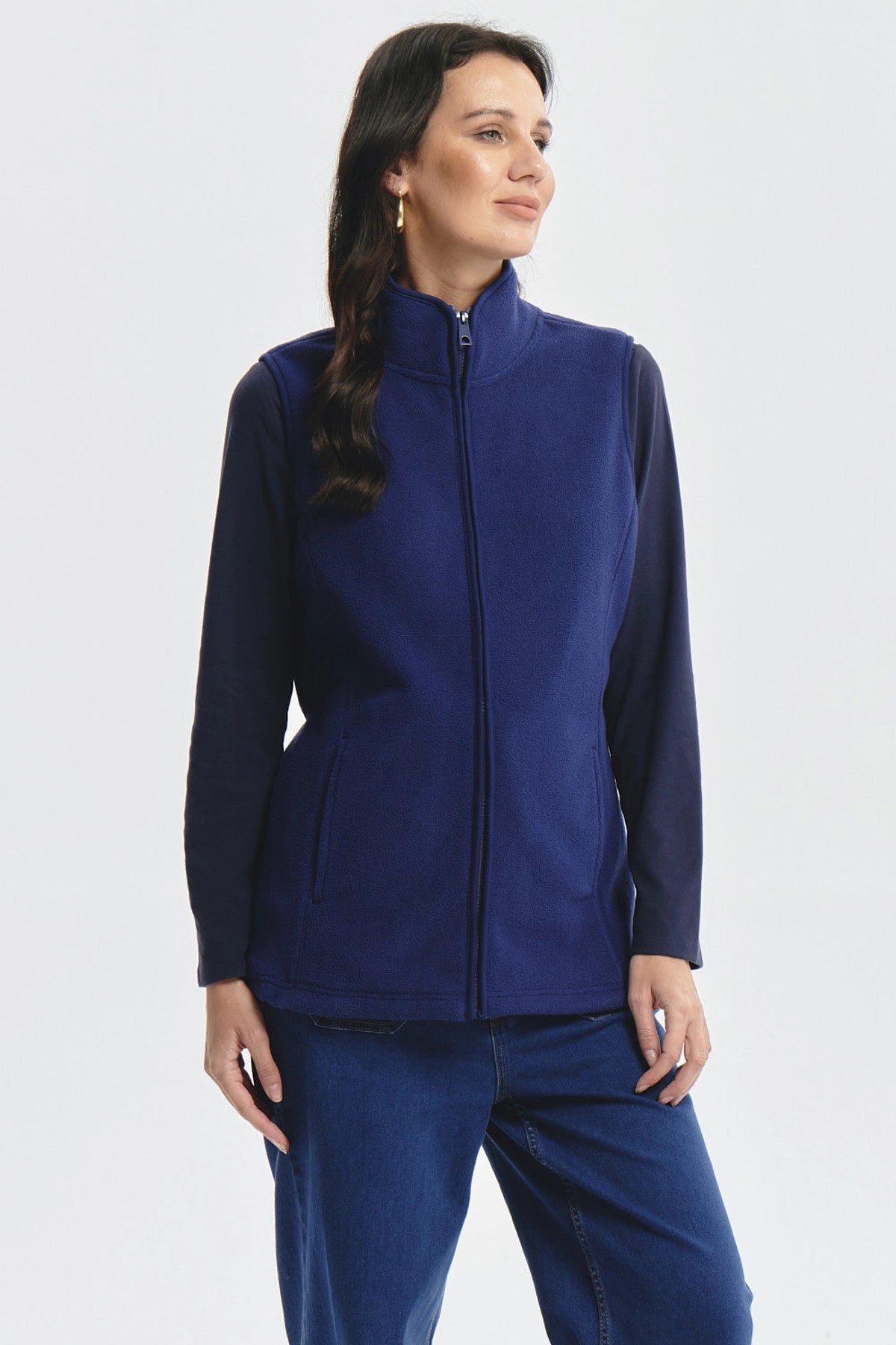Polar Mujer Básico Azul