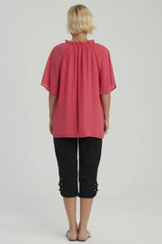Blusa Mujer Con Cordón Fucsia