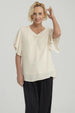 Blusa Mujer Vuelos Beige Claro