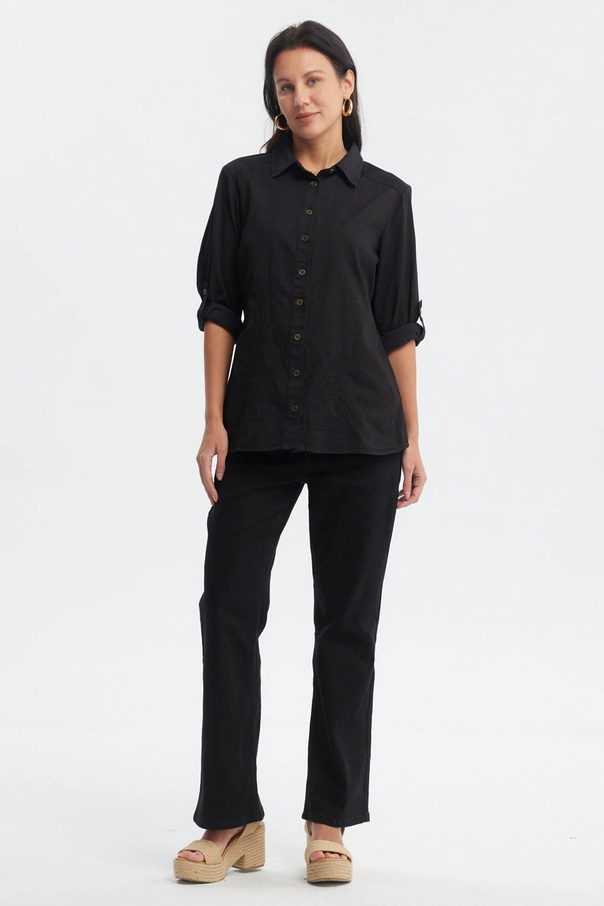 Blusa Mujer Mezclilla Negro