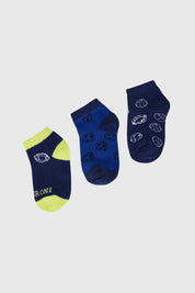 Calceta Deportiva Niño Tripack Ra Azul