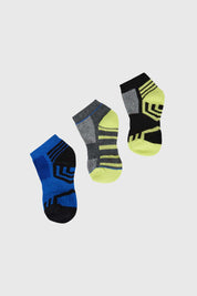 Calceta Deportiva Niño Tripack Gris I
