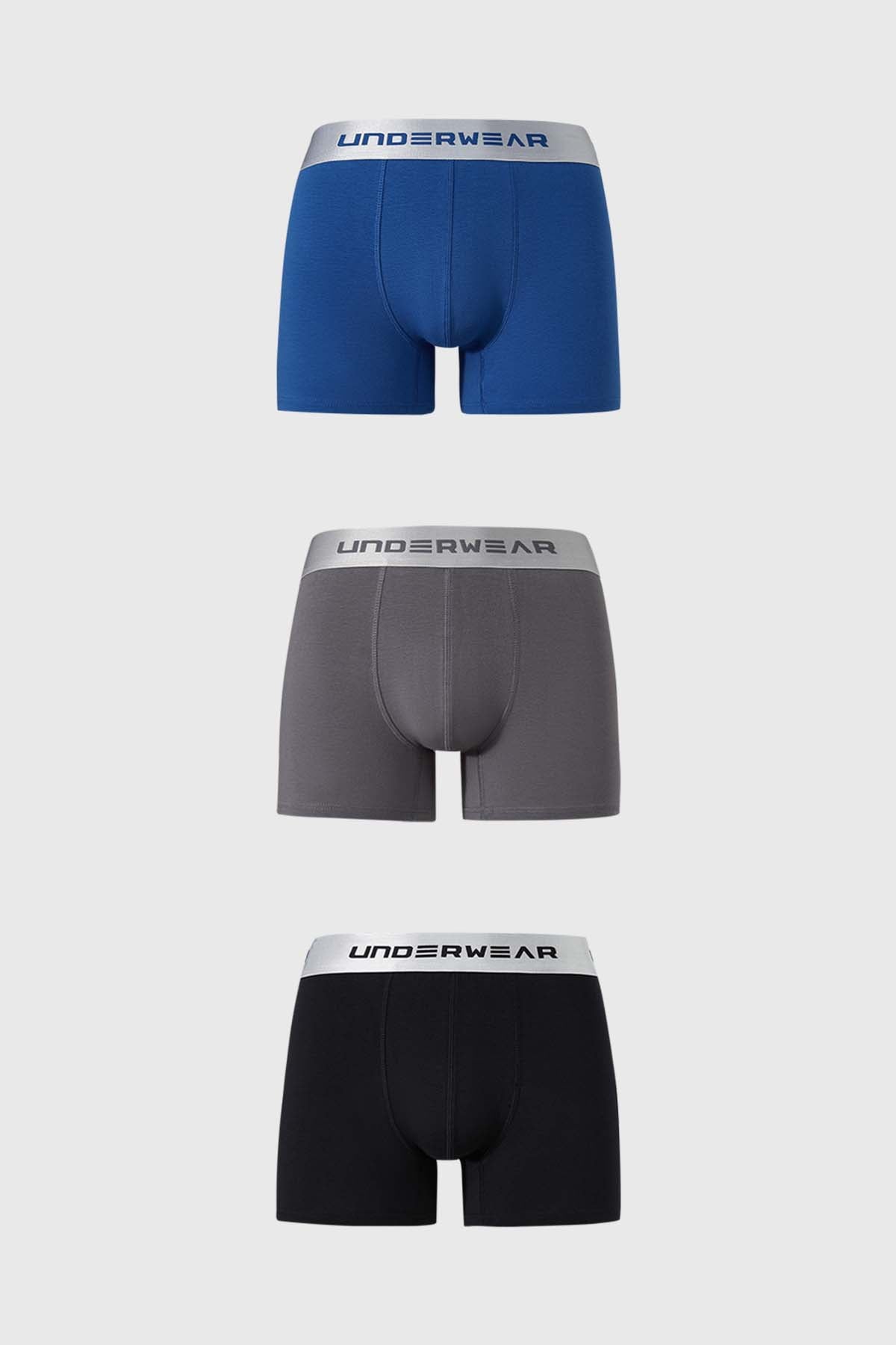 Boxer Hombre Tripack Azul