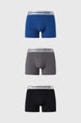 Boxer Hombre Tripack Azul