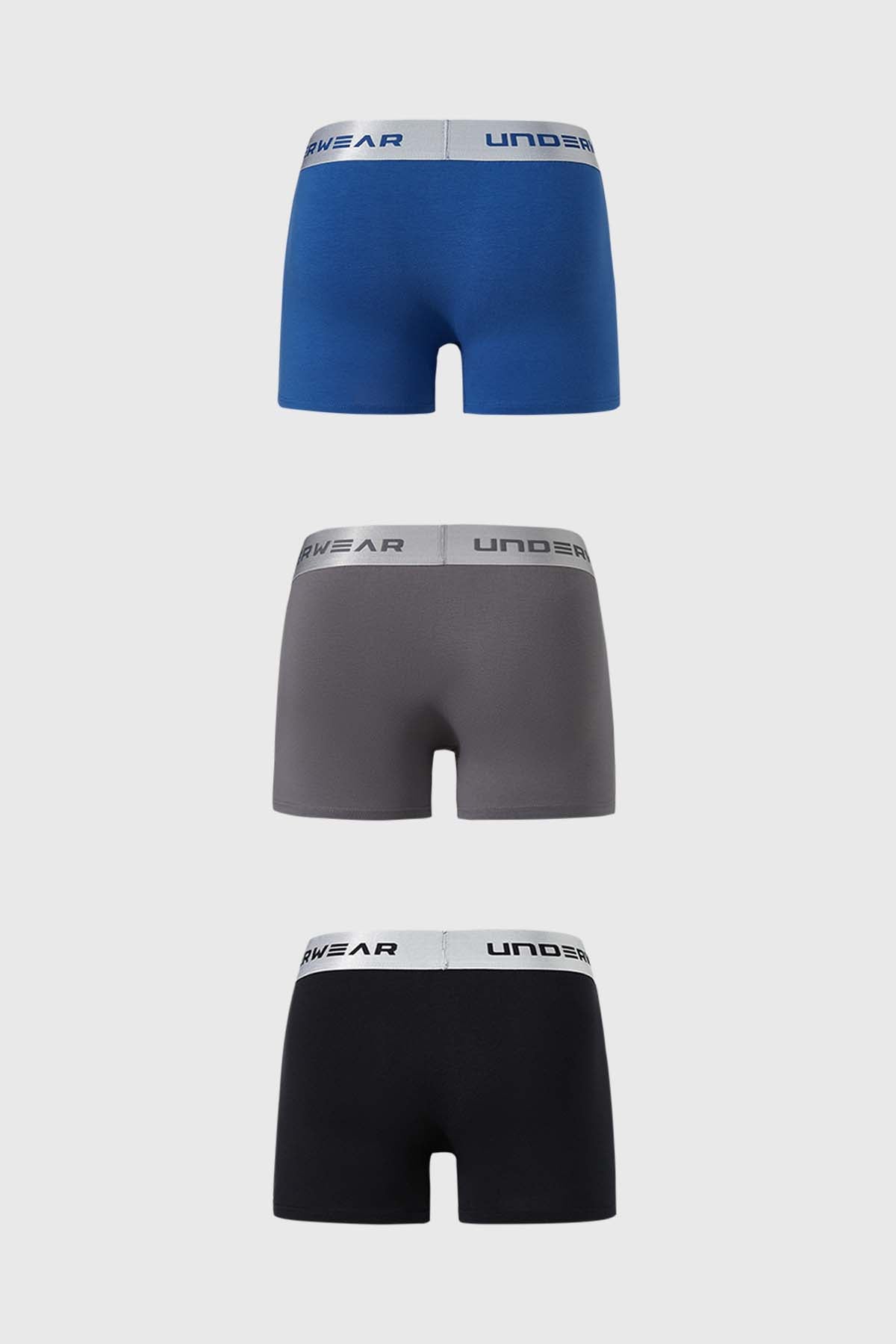 Boxer Hombre Tripack Azul