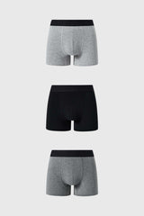 Boxer Hombre Tripack Liso Gris
