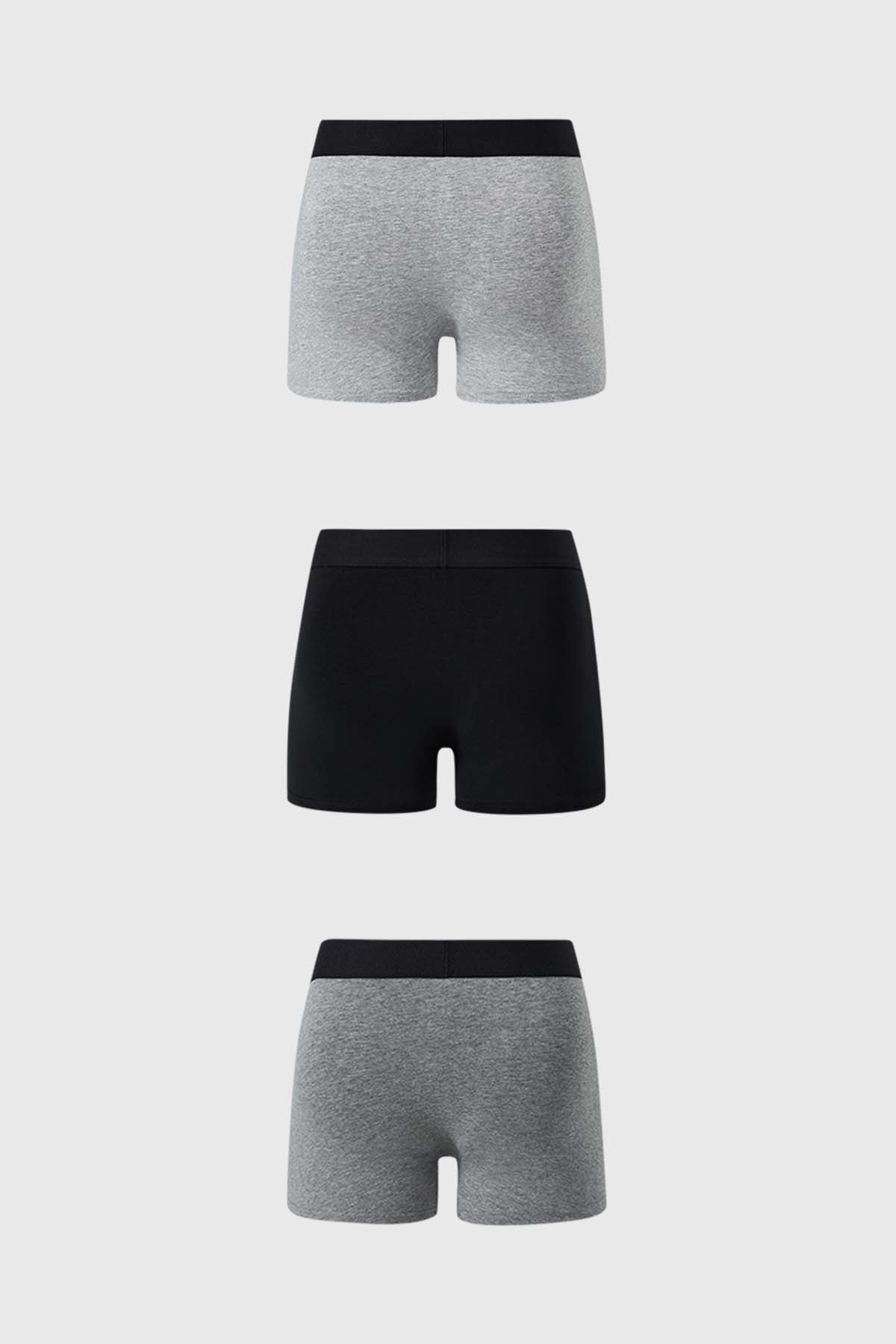 Boxer Hombre Tripack Liso Gris