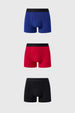 Boxer Hombre Tripack Liso Rojo
