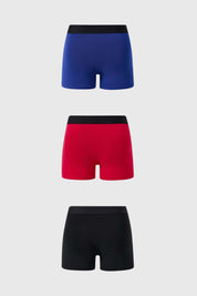 Boxer Hombre Tripack Liso Rojo