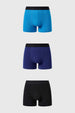 Boxer Hombre Tripack Liso Negro
