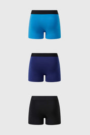 Boxer Hombre Tripack Liso Negro