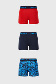 Boxer Hombre Tripack Liso Azul