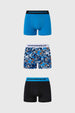 Boxer Hombre Tripack Liso Negro