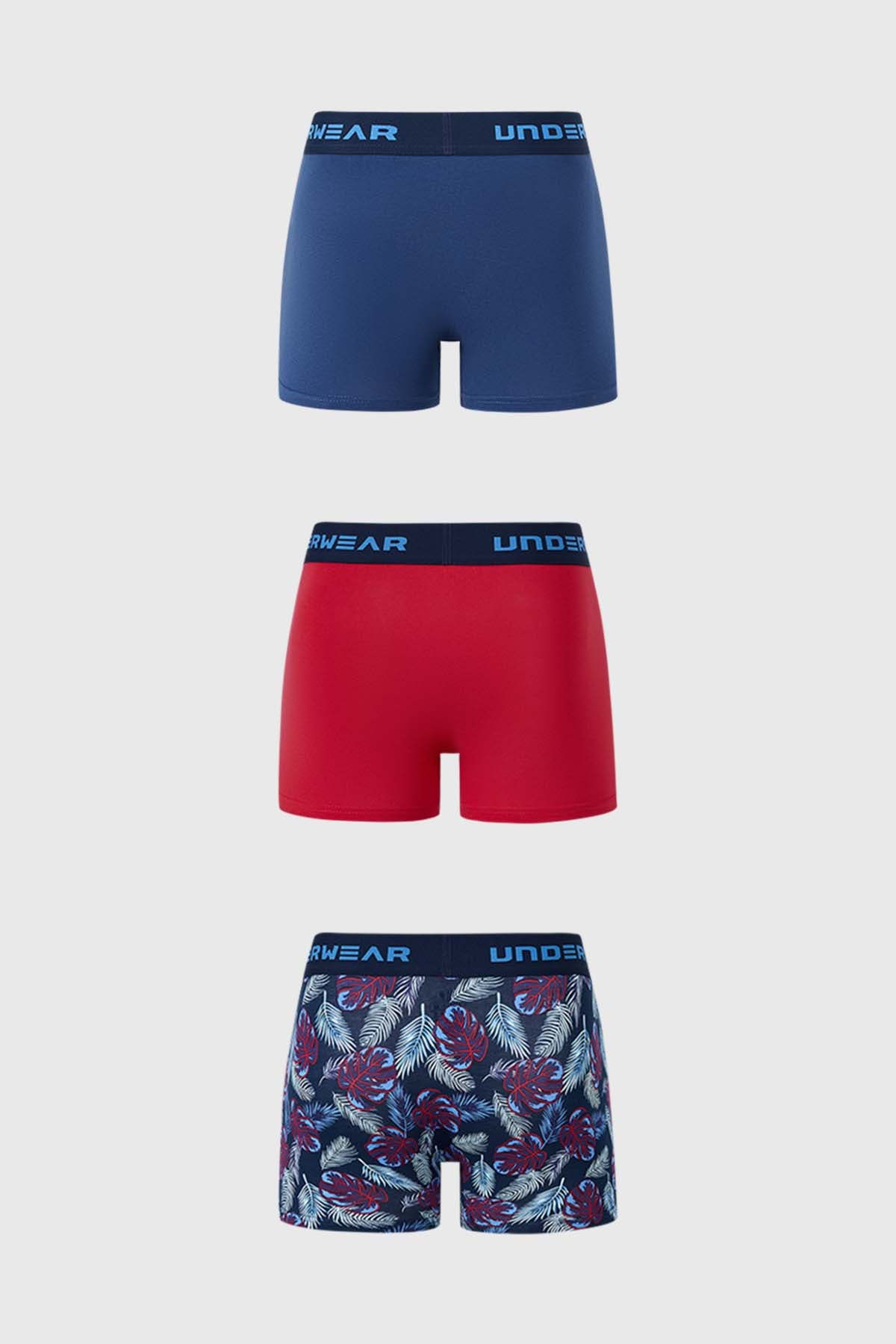 Boxer Hombre Tripack Liso Rojo
