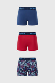 Boxer Hombre Tripack Liso Rojo