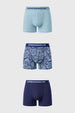Boxer Hombre Tripack Liso Calipso