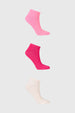 Calceta Deportiva Mujer Tripack Fucsia