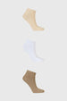 Calceta Deportiva Mujer Tripack Beige
