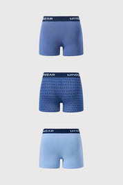 Boxer Hombre Tripack Liso Azul