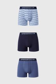 Boxer Hombre Tripack Rapport Azul Marino