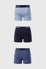 Boxer Hombre Tripack Rapport Azul Marino