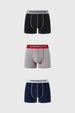 Boxer Hombre Tripack Corto Gris Oscuro