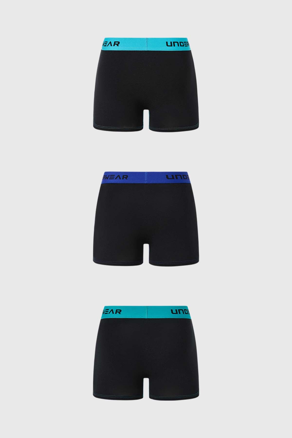 Boxer Hombre Tripack Corto Negro