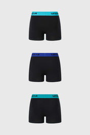Boxer Hombre Tripack Corto Negro