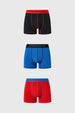 Boxer Hombre Tripack Corto Rojo