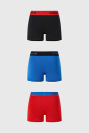 Boxer Hombre Tripack Corto Rojo