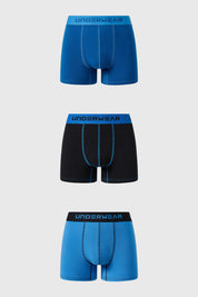 Boxer Hombre Triapack Corto Azul