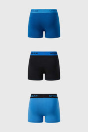 Boxer Hombre Triapack Corto Azul