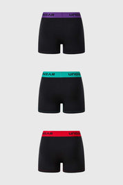 Boxer Hombre Triapack Corto Violeta