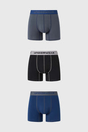 Boxer Hombre Tripack Largo Azul Marino
