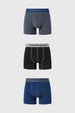 Boxer Hombre Tripack Largo Azul Marino