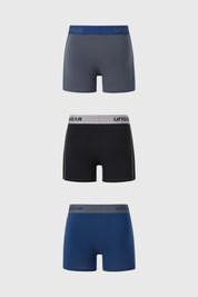Boxer Hombre Tripack Largo Azul Marino