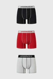 Boxer Hombre Tripack Largo Gris