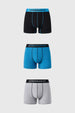Boxer Hombre Tripack Liso Gris