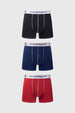 Boxer Hombre Tripack Liso Azul