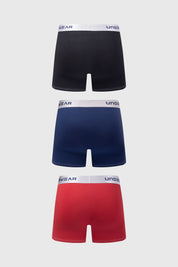 Boxer Hombre Tripack Liso Azul