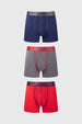 Boxer Hombre Tripack Liso Rojo