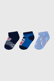 Calceta Deportiva Niño Tripack Azul