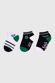 Calceta Deportiva Niño Tripack Verde
