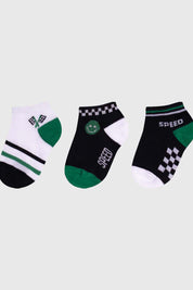 Calceta Deportiva Niño Tripack Verde
