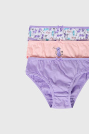 Calzón Niña Tripack Print Lila