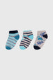 Calceta Deportiva Niño Tripack Gris Claro