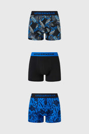 Boxer Hombre Tripack Liso Negro