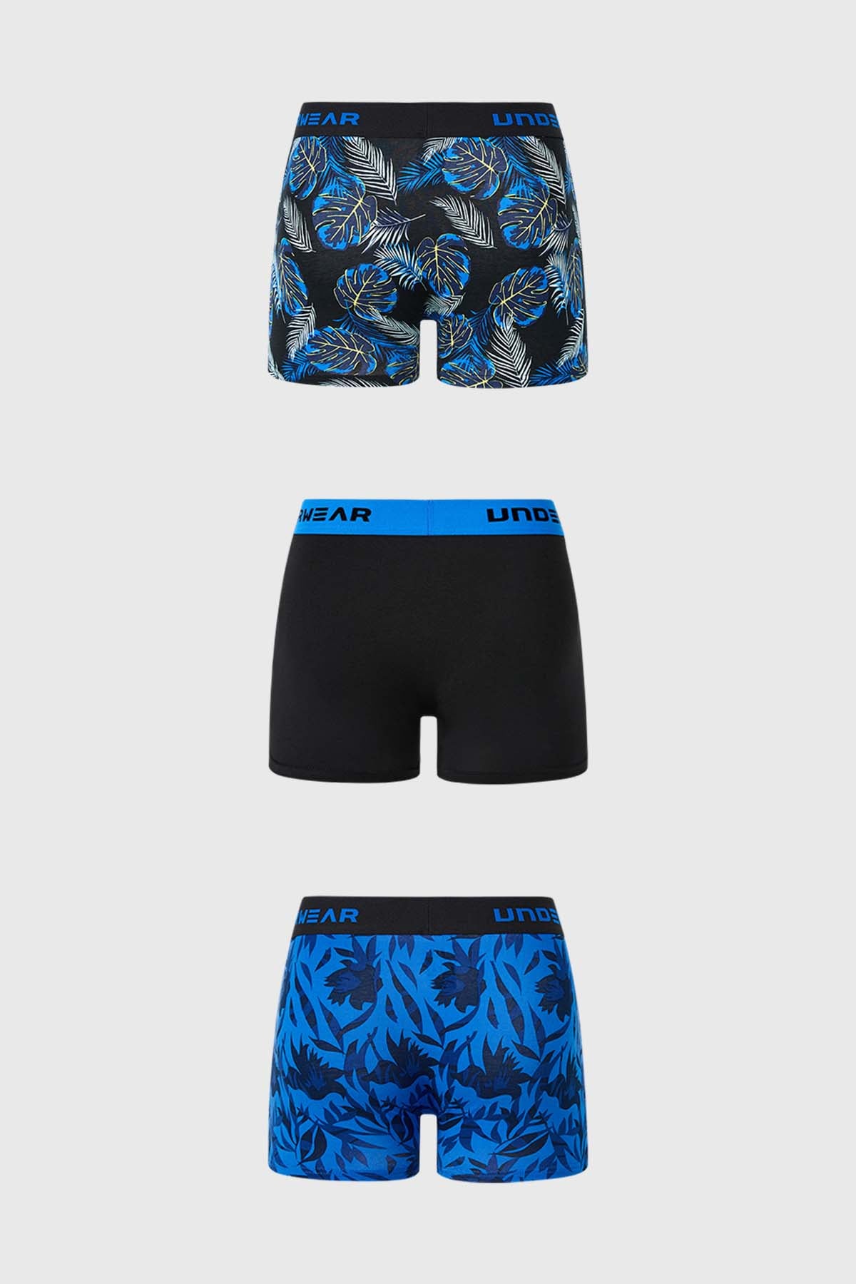 Boxer Hombre Tripack Liso Negro