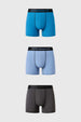 Boxer Hombre Tripack Pretina Gris Oscuro